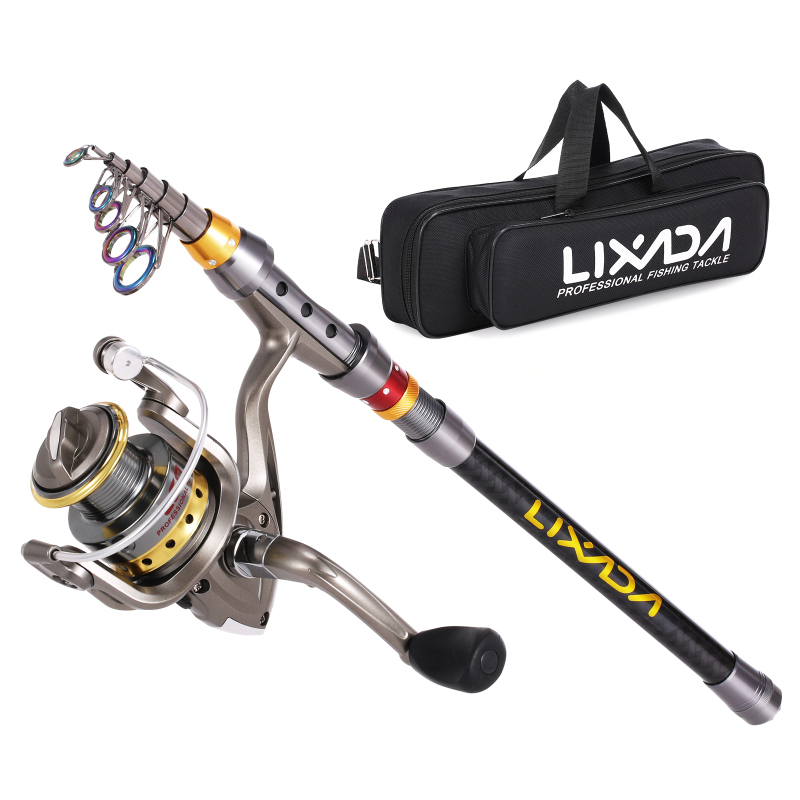 Conventional Reel - Lixada Telescopic Fishing Rod and Reel