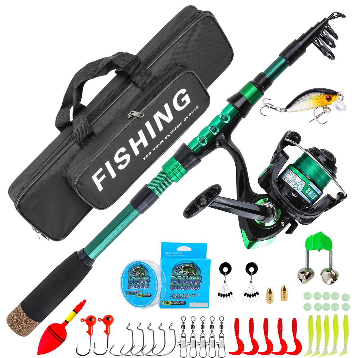 1.8 Meters Green Carbon Fiber  - đánh giá và giá Conventional Reel